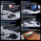  Ulanzi QT03 Docking Station with SSD Enclosure 2-in-1 Minimalist Setup 8TB Storage Dual-Chip Design for Smartphone Laptop Tablet 