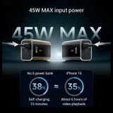  Pin Dự Phòng CUKTECH 6 6000mAh 55W (2*Type-C, Digital LED Display, Flight-approved, Self-charging/charging at the same time) 