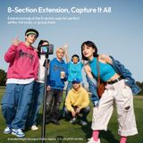  Ulanzi TT91 Auto-Open Extension Pole with 1/4" Mount 1.66M 8-Section Adjustable for Action Camera Outdoor Photography Fill Light 