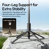  Ulanzi MT86 Automatic Phone Tripod with Phone Clamp Portable Selfie Stick Tripod for Smartphone Outdoor Travel Vlog Livestream 
