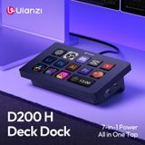  Ulanzi D200H Deck Dock Streaming Controller for Photography Desk Intelligent Lighting Control Office Assistant Streaming Control 
