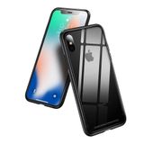  Ốp lưng kính cường lực viền Silicone chống sốc Baseus See-through Glass Case cho iphone X (Tempered Glass + Soft Silicone ) 