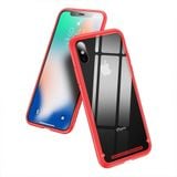  Ốp lưng kính cường lực viền Silicone chống sốc Baseus See-through Glass Case cho iphone X (Tempered Glass + Soft Silicone ) 