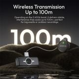  Ulanzi A21 Wireless Microphone 360° Sound Pickup 100m Wireless 2.4GHz 58dB for Smartphone Action Camera Computer Livestreaming 