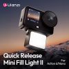 Ulanzi LM24 Quick Release Mini Light II for DJI Osmo Action 6/Nano Three Brightness Levels Fill Lighting Outdoor Hiking Vlogging