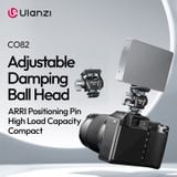  Ulanzi CO82 Adjustable Damping Ball Head Flat-Head Knob for Tripod Camera Photography 3KG Load 360° Rotation with 1/4" Mount 