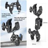  Ulanzi CO17 Super Clamp with 360° Dual Ball Head Magic Arm Adapter for Panoramic Camera Umbrella LED Light Tubular Railing Bike 