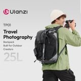  Ulanzi TP01 Travel Photography Backpack 25L Built for Outdoor Creators Adventure Casual Hiking for Action Camera Livestreaming 