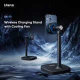  Ulanzi SK-10 Smartphone Wireless Charging Stand with Cooling Fan for Livestreaming Gaming Online Meet  Wireless Charging 3 Modes 