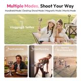  Ulanzi MA37 Quick Release Mini Tripod for DJI Osmo Action 5 Pro/4/3 for Travel Selfies Food Exploration Livestreaming Vlogging 