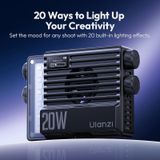  Ulanzi LE20 20W RGB Pocket Light Full Color CRI 95+ with Type-C Charging for Portrait Food Still Life Photography Video Light 
