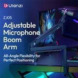  Ulanzi ZJ05 Adjustable Microphone Boom Arm with 360° Ballhead 1.5KG Load for Mic/Camera/Phone Livestreaming Vlog Photography 
