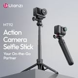 Ulanzi MT92 Action Camera Selfie Stick Tripod for Vlogging Livestreaming Outdoor Travel Photography Shots Five-Section Extension 