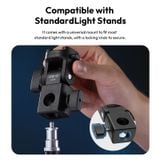  Ulanzi LA04 Light Stand Adapter with 1/4" Mount for Phone Stands Cameras Video Fill Lights with Cold Shoe Quick-release Plate 