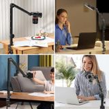  Ulanzi VIJIM LS25 C-clamp Flexible Desktop Light Stand Microphone Holder Live Boom Arm With Ball Head for DSLR Smartphone 