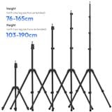  Ulanzi TT43 1.9M Reversible Leg Light Stand Tripod Aluminum Alloy Light Stand for LED Light Projector Flash Softbox Max Load 6KG 