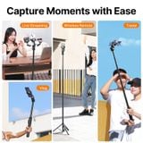  Ulanzi SK-05 Magnetic Phone Tripod 1.6m Selfie Stick with Wireless Bluetooth Remote 360° Rotation Phone Holder For Phone Camera 