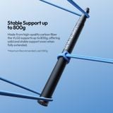  Ulanzi VL02 2.7m Carbon Fiber Selfie Stick 8-Section with 1/4" Mount for Smartphone Action Cameras Live Streaming Vlog Shots 