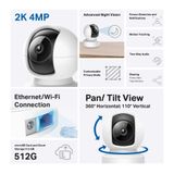  Camera AI Wi-Fi An Ninh Gia Đình Quay Quét TAPO C222 2K (4MP, 360º horizontal and 110º vertical range, Work with Google Assistant/Amazon Alexa) 