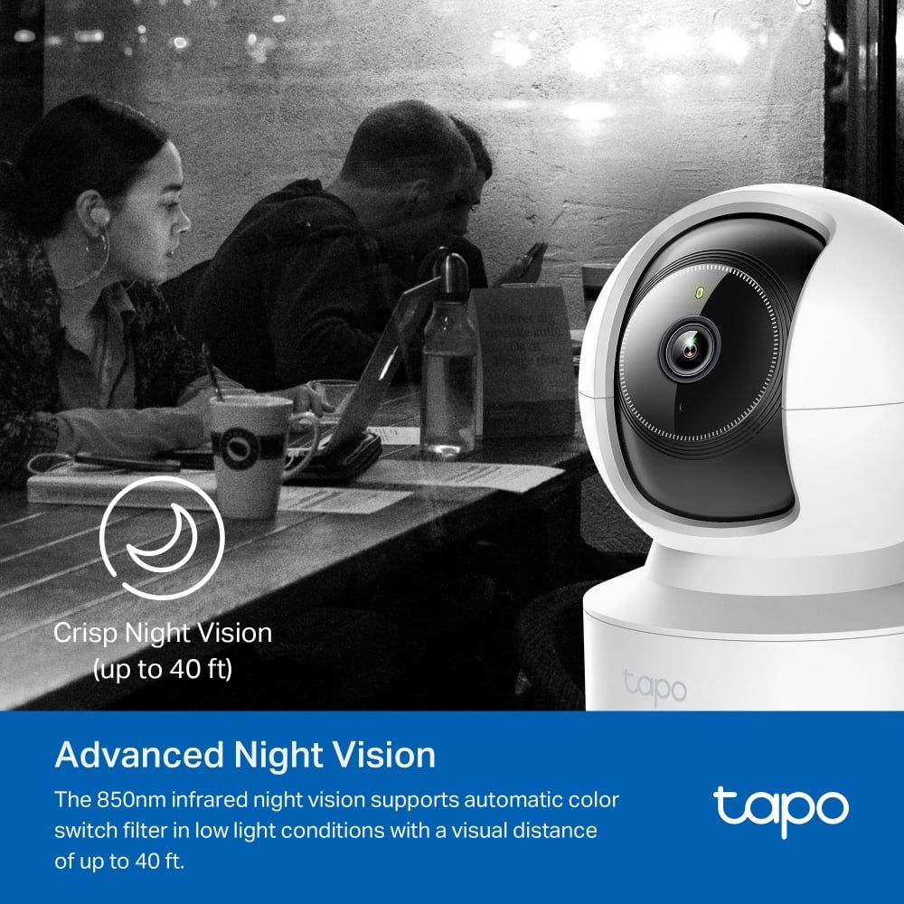  Camera AI Wi-Fi An Ninh Gia Đình Quay Quét TAPO C222 2K (4MP, 360º horizontal and 110º vertical range, Work with Google Assistant/Amazon Alexa) 