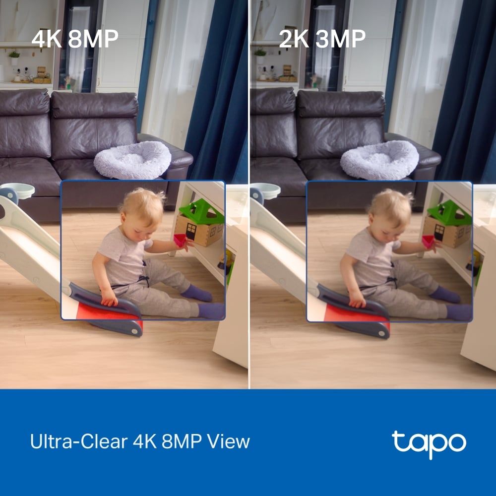  Camera An Ninh Xoay/Nghiêng Hai Ống Kính TAPO C250 4K (8MP, 360º horizontal and 116º vertical range, Custimizable Block Zones, Works with Google Assistant/Amazon Alexa/Samsung SmartThings) 