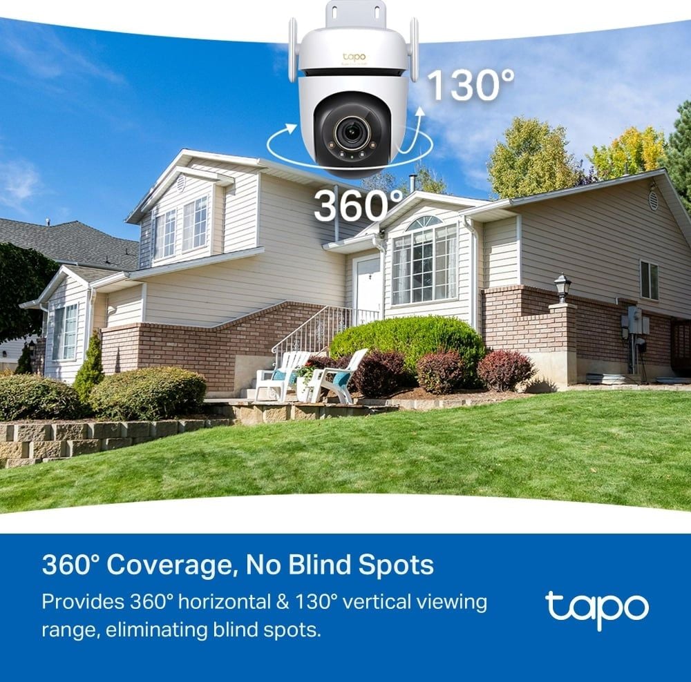  Camera WiFi An Ninh Quay/Quét Ngoài trời TAPO C530WS 3K (5MP, IP66, Comprehensive AI Detection, Work with Google Home + Amazon Alexa) 