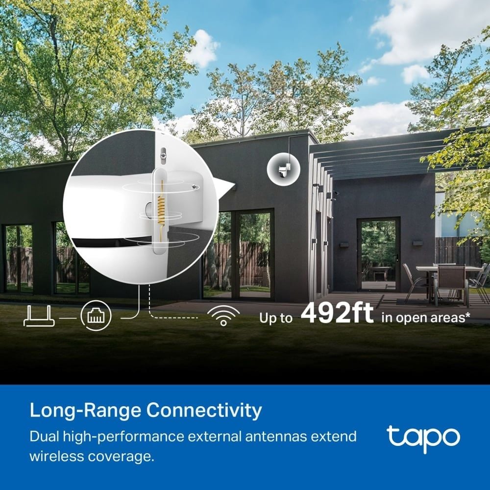  Camera WiFi An Ninh Quay/Quét Ngoài trời TAPO C530WS 3K (5MP, IP66, Comprehensive AI Detection, Work with Google Home + Amazon Alexa) 