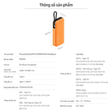  Pin Dự Phòng CUKTECH CP25 20000mAh 55W (2*Type-C + 1*USB-A Port, LED Digital Display, Airline Safe) 