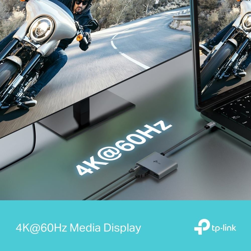  Hub Mở Rộng Đa Năng 3-in-1 TP-LINK UH3020C (Type-C to HDMI4K@60Hz + USB-A 3.0 5Gbps + 1*Type-C PD100W) 