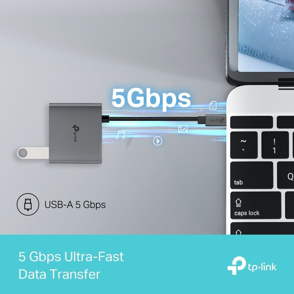  Hub Mở Rộng Đa Năng 3-in-1 TP-LINK UH3020C (Type-C to HDMI4K@60Hz + USB-A 3.0 5Gbps + 1*Type-C PD100W) 