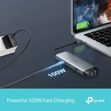  HUB Mở Rộng Đa Năng 6-in-1 TP-LINK UH6120C (Type-C to HDMI4K@60Hz + 2*USB-A 3.0 5Gbps + Type-C 3.0 5Gbps + 1*Type-C PD100W + 1*RJ-45 1Gbps) 