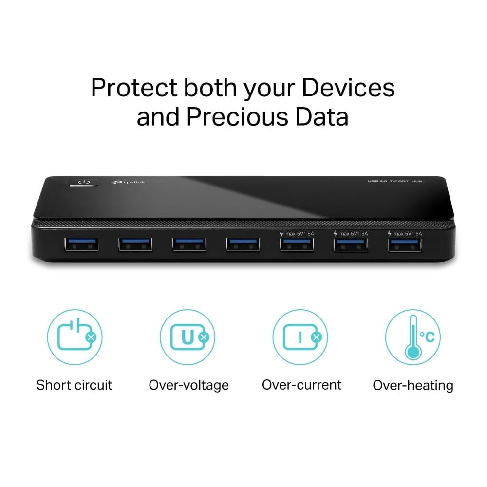  HUB Mở Rộng Đa Năng 7-in-1 TP-LINK UH700 (USB3.0 to 7*USB-A 3.0 5Gbps) 