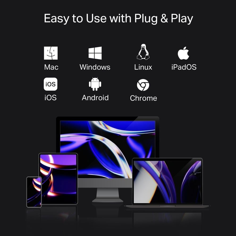  HUB Mở Rộng Đa Năng 7-in-1 TP-LINK UH7020C (Type-C to HDMI4K@60Hz + 2*USB-A 3.0 5Gbps + Type-C 3.0 5Gbps + 1*Type-C PD100W + SD/TF) 