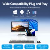  Combo Chuột Kèm Bàn Phím Không Dây VENTION KTD (Full-Sized Keyboard, 2.4GHz, 1200DPI, 3 Buttons Mouse, ≤10m, AAA Battery) 