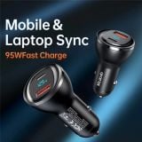  Tẩu Sạc Cho Ô Tô MCDODO CC-567 95W (1*Type-C + 1*USB-A, LED Digital Display) 