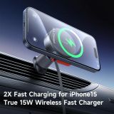  Đế Giữ Điện Thoại Tích Hợp Sạc Không Dây 15W MCDODO CH-300 (Air Outlet Version, with Built-In Retractable Cable) 