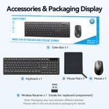  Combo Chuột Kèm Bàn Phím Không Dây VENTION KTD (Full-Sized Keyboard, 2.4GHz, 1200DPI, 3 Buttons Mouse, ≤10m, AAA Battery) 