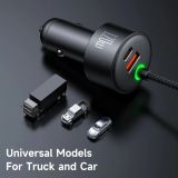  Tẩu Sạc Cho Ô Tô MCDODO CC-037 120W (1*Type-C + 1*USB-A port, with Built-in Spring Type-C + Lightning Cables) 