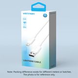  Cáp Sạc Nhanh USB to Lightning VENTION LAM 2.4A (480Mbps) 