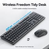  Combo Chuột Kèm Bàn Phím Không Dây VENTION KTD (Full-Sized Keyboard, 2.4GHz, 1200DPI, 3 Buttons Mouse, ≤10m, AAA Battery) 