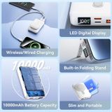  Pin Dự Phòng Không Dây VENTION FHT 10000mAh 22.5W (15W Wireless Charging, 1*Type-C + 1*USB-A port, LED Digital Display, Built-In Folding Stand) 