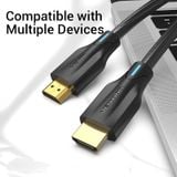  Cáp HDMI2.1 VENTION AAU 8K (8K@60Hz/4K@120Hz, VRR, QMS, ALLM, eARC, QFT, 48Gbps, Static HDR, Dynamic HDR, 32 audio channels, 1536KHz aggregate sample rate) 