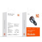  Tẩu Sạc Cho Ô Tô MCDODO CC-369 75W (1*Type-C + 1*USB-A, with Digital Display) 