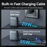  Pin Dự Phòng VENTION FHE 10000mAh 35W (Digital Dislplay, With Type-C Built-in Cable) 