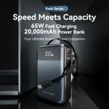  Pin Dự Phòng Kèm Cáp Type-C VENTION FHY 20000mAh 65W (1*Type-C + 1*USB-A port, Digital Display) 