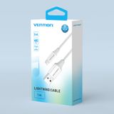  Cáp Sạc Nhanh USB to Lightning VENTION LAI 2.4A (1m, 480Mbps) 