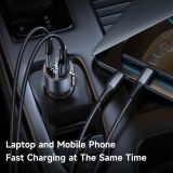  Tẩu Sạc Cho Ô Tô MCDODO CC-369 75W (1*Type-C + 1*USB-A, with Digital Display) 