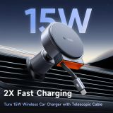  Đế Giữ Điện Thoại Tích Hợp Sạc Không Dây 15W MCDODO CH-300 (Air Outlet Version, with Built-In Retractable Cable) 