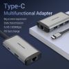  HUB Mở Rộng Đa Năng 6-in-1 VENTION CNC (Type-C to HDMI/USB3.0*3/RJ45/PD, 0.15M) 
