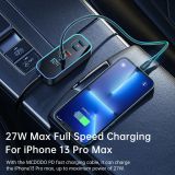  Tẩu Sạc Cho Ô Tô MCDODO CC-190 107W (Digital Display 1*Type-C + 4*USB-A, with 1.5m Cable) 